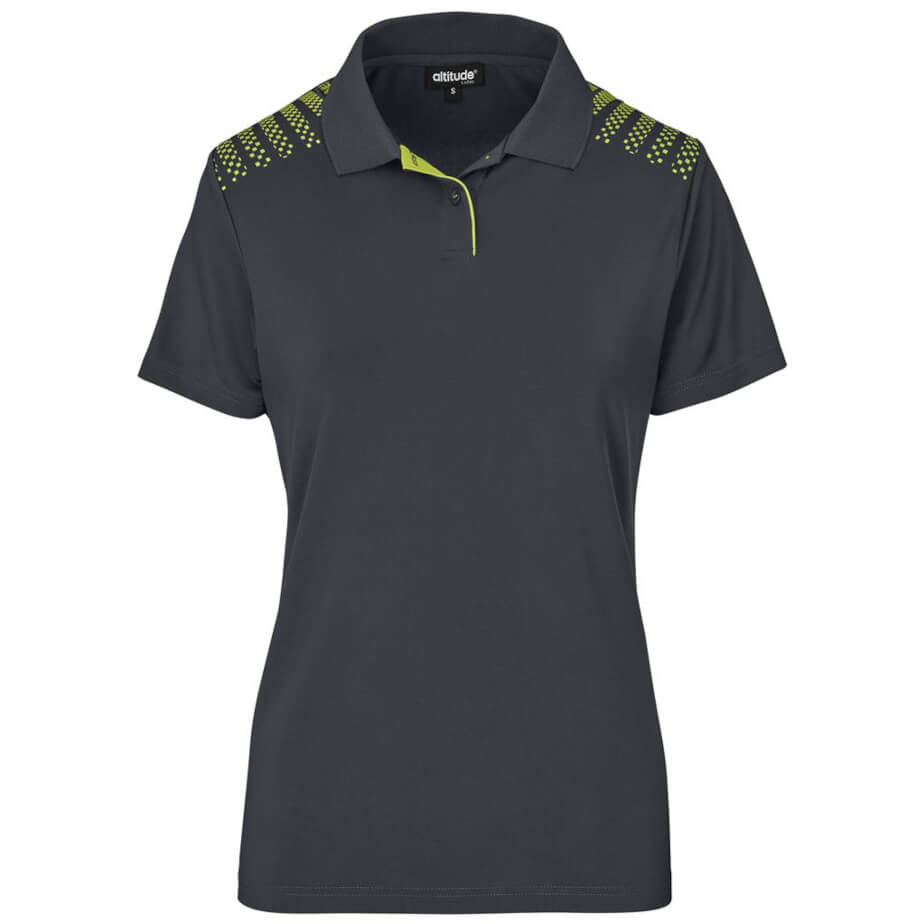 Ladies Aerogrid Golf Shirt Lime Front